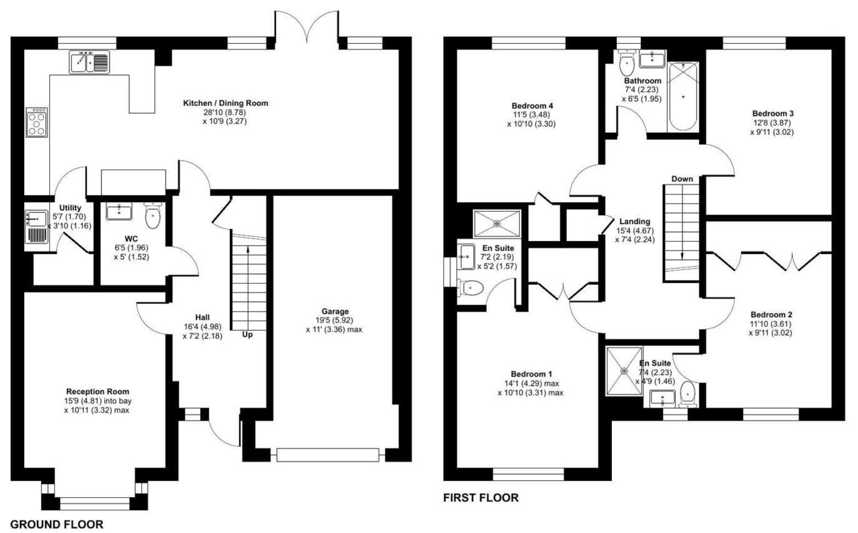Original floor plan for 2 Burton Drive
